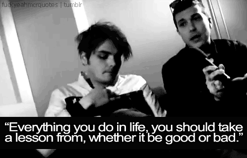 Artiesten My chemical romance Gifs beroemde laatste woorden 