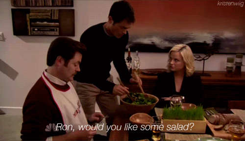 Nick Offerman GIF. Gifs Filmsterren Nick offerman Het eten Ron swanson Parks and recreation 