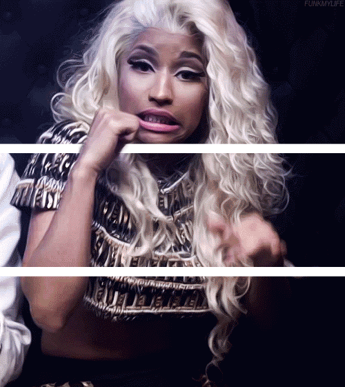 Artiesten Gifs Nicki minaj frons verdrietig steenbolk 