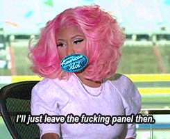 Nicki Minaj GIF. Artiesten Tv Gifs Nicki minaj Ge&euml;rgerd American idol 