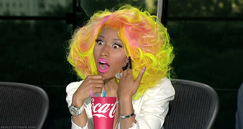 Artiesten Gifs Nicki minaj geschokt 