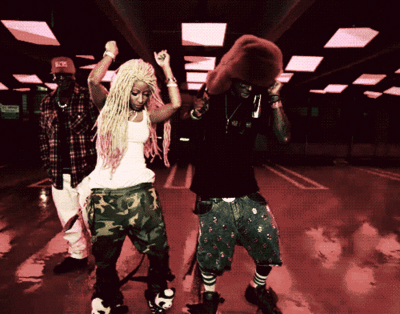 Artiesten Gifs Nicki minaj zwart en wit 