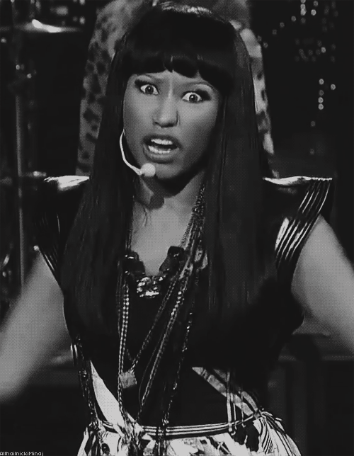 Artiesten Gifs Nicki minaj zwart en wit 