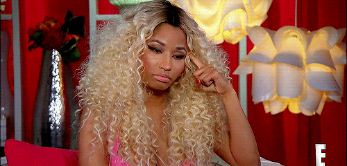 Artiesten Gifs Nicki minaj verveeld niet onder de indruk 