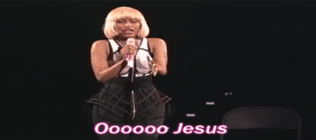 Artiesten Gifs Nicki minaj geschokt 