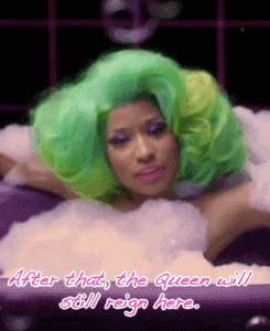 Nicki Minaj GIF. Artiesten Gifs Nicki minaj Griezelig Gelukkig Va va voom 