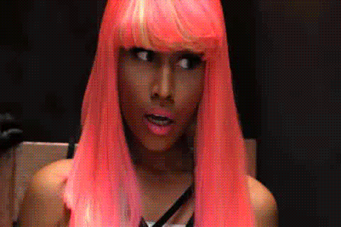 Artiesten Gifs Nicki minaj onhandig 