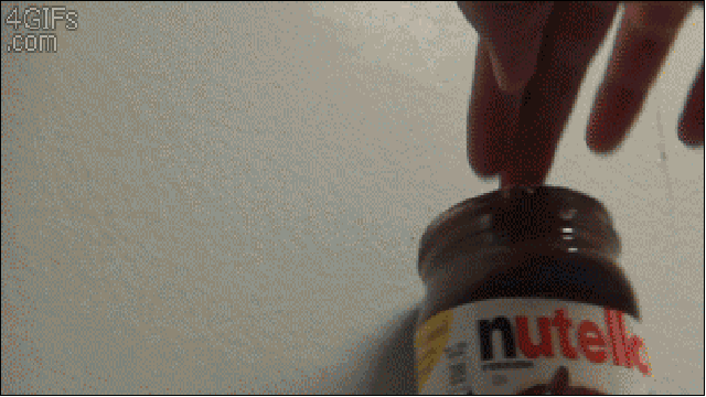 Boos Eten en drinken Gifs Nutella het eten brandend 