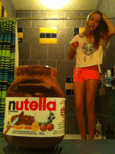 Nutella GIF. Meisje Eten en drinken Tv Gifs Nutella Slank 