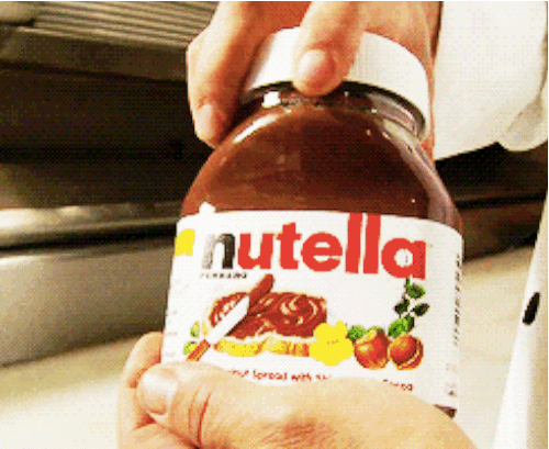 Eten en drinken Chocolade Tijd Gifs Nutella partij baai lekker lepel 