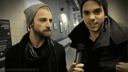 Artiesten Paramore Gifs mislukken high five 2007 hayley williams Jeremy Davis Warped Tour Josh Far 