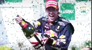 Eten en drinken Gifs Red bull whoops fernando alonso Sebastian Vettel Red Bull Racing Vettel seb ach ja 