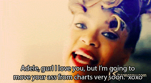 Artiesten lippen Rihanna Gifs houding rude boy grommen 
