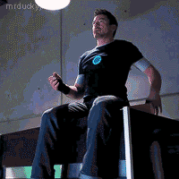 Robert Downey Jr GIF. Verward Gifs Filmsterren Robert downey jr Onhandig Het denken 