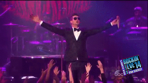 Artiesten Gifs Robin thicke oudejaarsavond nieuwe jaar rockin eve 