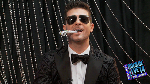 Artiesten Gelukkig nieuwjaar Gifs Robin thicke oudejaarsavond nieuwe jaar rockin eve 