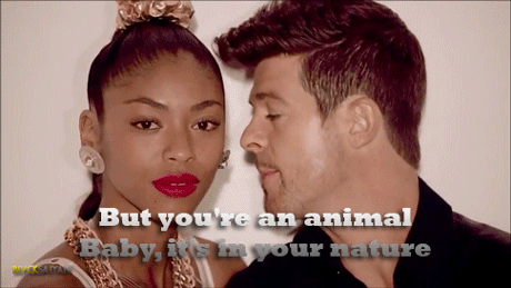 Artiesten Gifs Robin thicke celebs blurred lines blvcksaiyan mannetjes vrouwtjes 