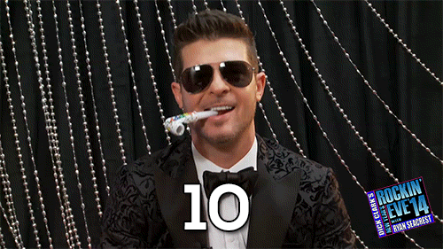 Artiesten Gifs Robin thicke oudejaarsavond countdown nieuwe jaar rockin eve 