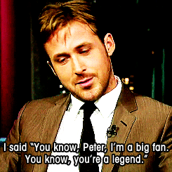 Ryan Gosling GIF. The notebook Blij Gifs Filmsterren Ryan gosling Glimlach 
