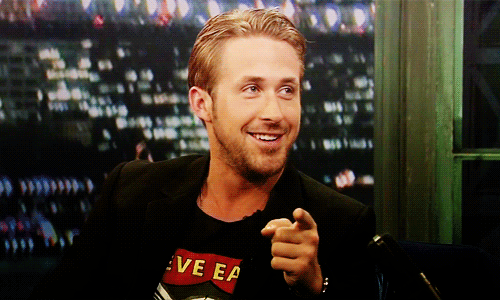 Ryan Gosling GIF. Blij Gifs Filmsterren Ryan gosling Lachend 
