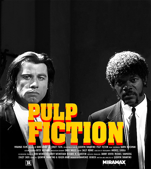 Pulp Fiction GIF. Film Films en series Pulp fiction Gifs Filmsterren Samuel l jackson Tarantino 