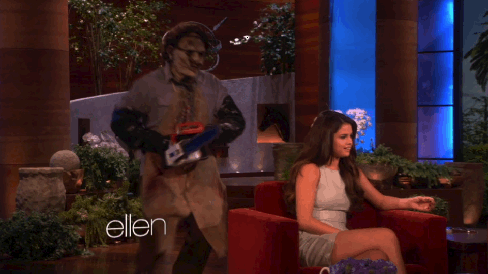 Artiesten Selena gomez Gifs poets Ellen DeGeneres de ellen voorstelling ellen schrikt 
