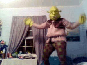 Shrek GIF. Dansen Shrek Films en series Gifs Eng Kostuum 