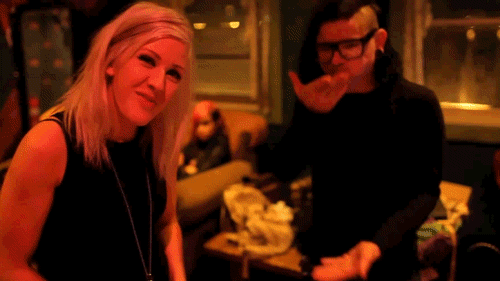 Beroemdheden Artiesten Gifs Ellie goulding Skrillex 