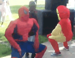 Spiderman GIF. Dansen Spiderman Films en series Iron man Gifs Oppasser Kostuum 