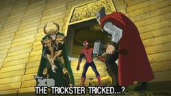 Spiderman GIF. Spiderman Films en series Avengers Thor Gifs Wonder Loki 