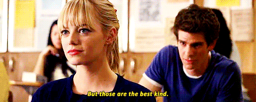 Spiderman Film Films en series Gifs Filmsterren Tobey maguire Kirsten Dunst klem klassieke sc&egrave;ne ondersteboven 