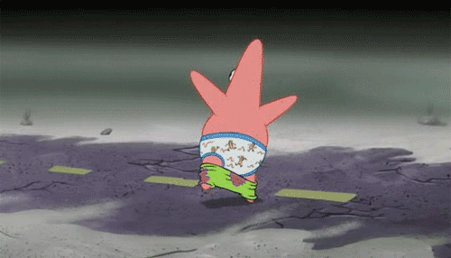 Spongebob Films en series Tv Gezicht Patrick Zwart Gifs verdrietig zwart en wit 