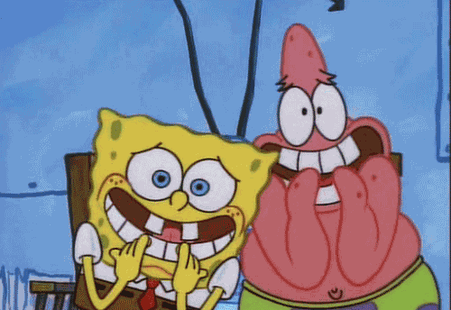 Spongebob Films en series Patrick Gifs gelukkig lachend SpongeBob SquarePants giechelen 
