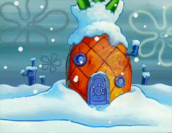 Spongebob GIF. Spongebob Ananas Films en series Winter Sneeuw Gifs Nickelodeon Spongebob squarepants Sneeuwt 