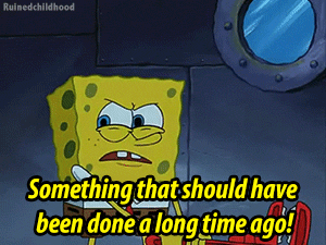 Spongebob GIF. Spongebob Films en series Gifs Onhandig Leven Spongebob squarepants Octo Schoolleven Relatable spongebob 