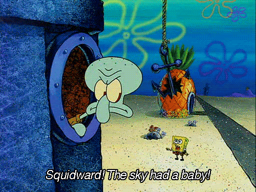 Spongebob Films en series Gifs reactiongifs MRW cartoons en comics paal airbags 
