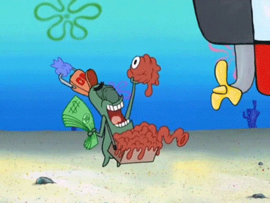 Spongebob Films en series Patrick Gifs kauwen 
