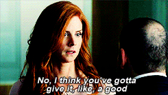 Suits GIF. Films en series Gifs Suits Donna paulsen 