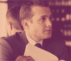 Suits GIF. Films en series Gifs Suits Harvey specter Gabriel macht 