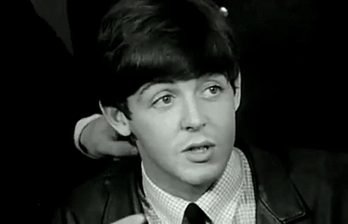 Muziek Artiesten George The beatles Gifs wijnoogst oud zwart en wit Paul McCartney john lennon ri 