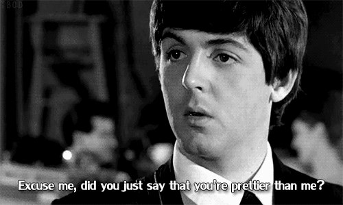 Muziek Artiesten The beatles Gifs zwart en wit Paul McCartney 
