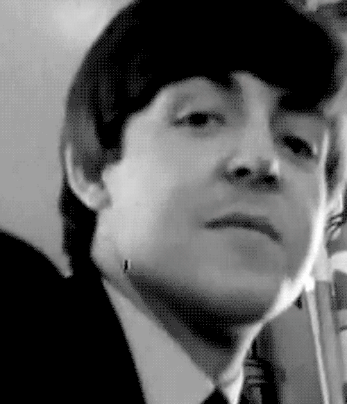 Muziek Artiesten The beatles Gifs zwart en wit Paul McCartney 