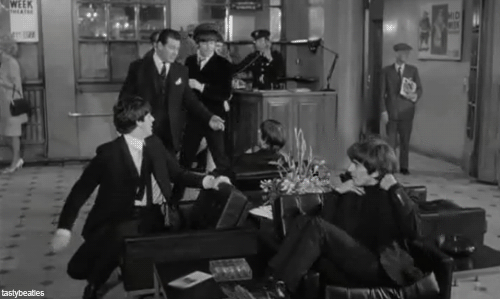 Artiesten The beatles Gifs retro zwart en wit 1960 Paul McCartney 1968 macca 