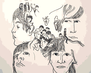 The Beatles GIF. Artiesten The beatles Gifs Glimlach Lachend George harrison 
