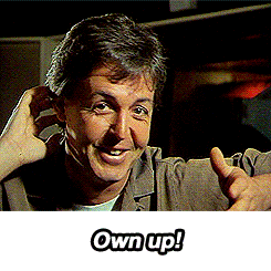 The Beatles GIF. Artiesten The beatles Gifs Wenk Paul mccartney 