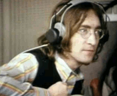 Muziek Artiesten George The beatles Gifs wijnoogst oud zwart en wit Paul McCartney john lennon ri 