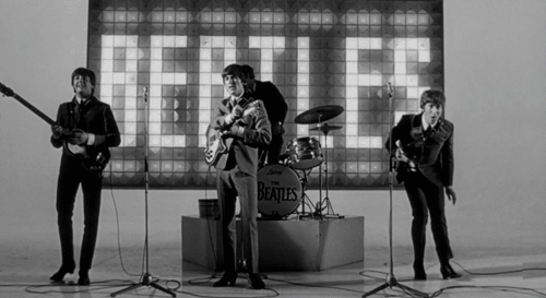 Muziek Artiesten The beatles Gifs wijnoogst band zwart en wit Paul McCartney john lennon George Ha 