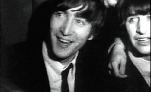 Muziek Artiesten The beatles Gifs wijnoogst zwart en wit Paul McCartney 