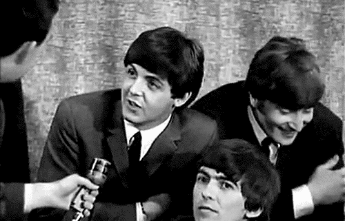 Grappig Interview Artiesten Schattig The beatles Gifs glimlach Paul McCartney john lennon Ringo St 