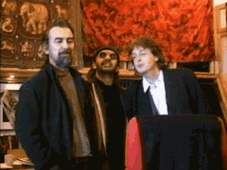 Muziek Artiesten The beatles Gifs zwart en wit Paul McCartney 